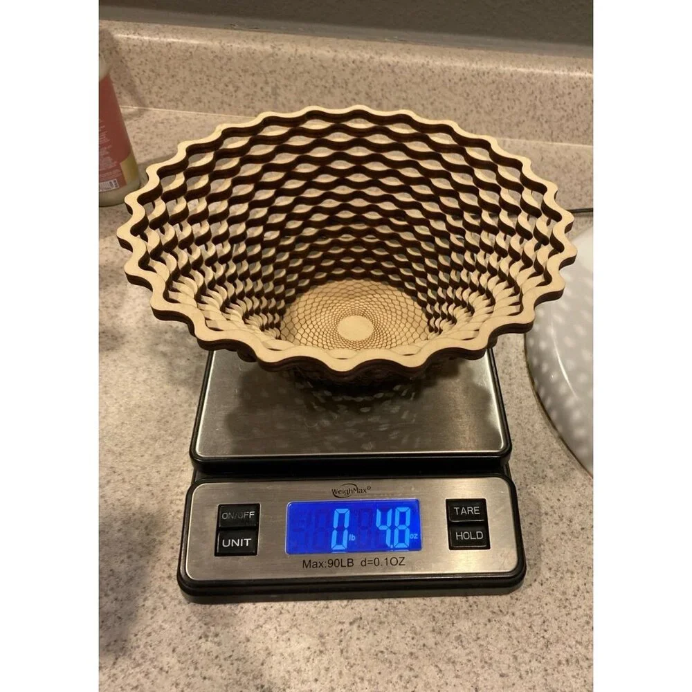 Baltic by Design Laser Cut Intricate Cut Decorative Wood Basket